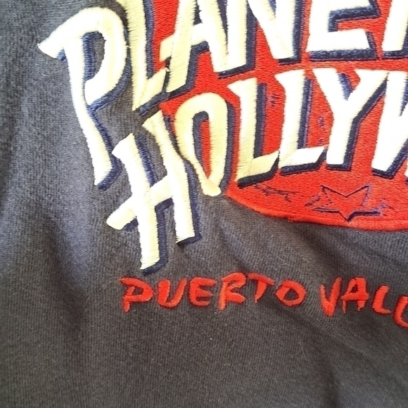 Vintage Planet Hollywood Women's Large Embroidered Crewneck Long Sleeve Sweatshi - Picture 4 of 10